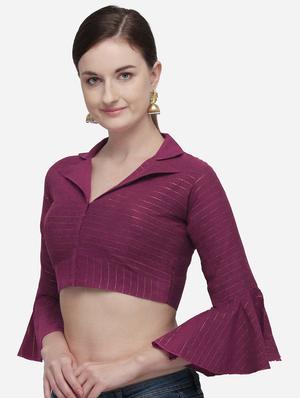 striped bell sleeves blouse - 17651131 - Standard Image - 2
