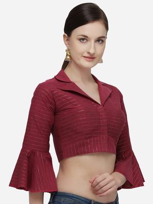 striped bell sleeves blouse - 17651132 - Standard Image - 2