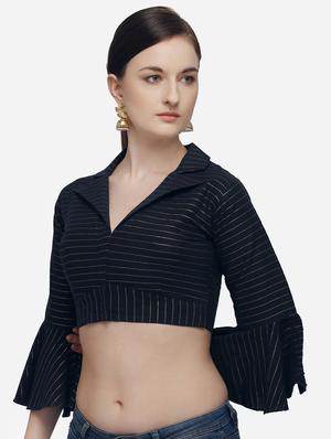 striped bell sleeves blouse - 17651133 - Standard Image - 2
