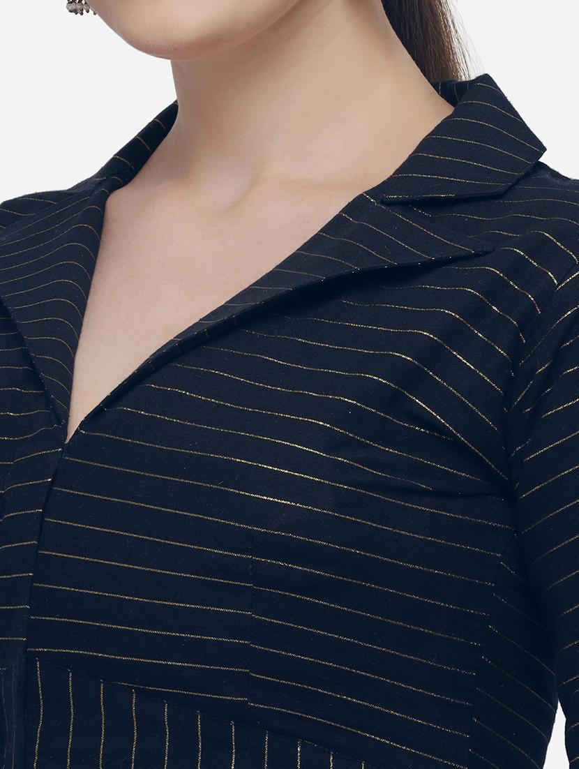 striped bell sleeves blouse - 17651133 - Zoom Image - 4