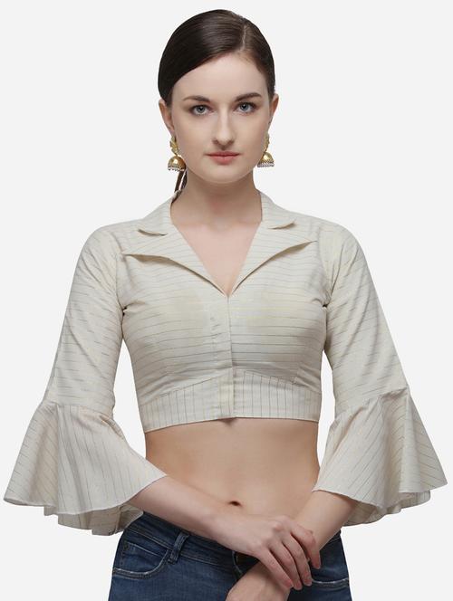 striped bell sleeves blouse - 17651134 - Standard Image - 1