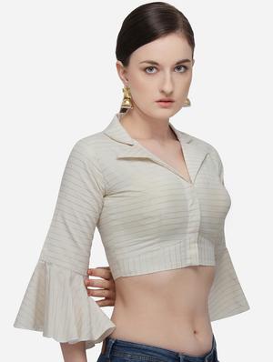 striped bell sleeves blouse - 17651134 - Standard Image - 2