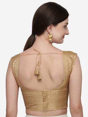 self design brocade blouse - 17651136 - Standard Image - 3