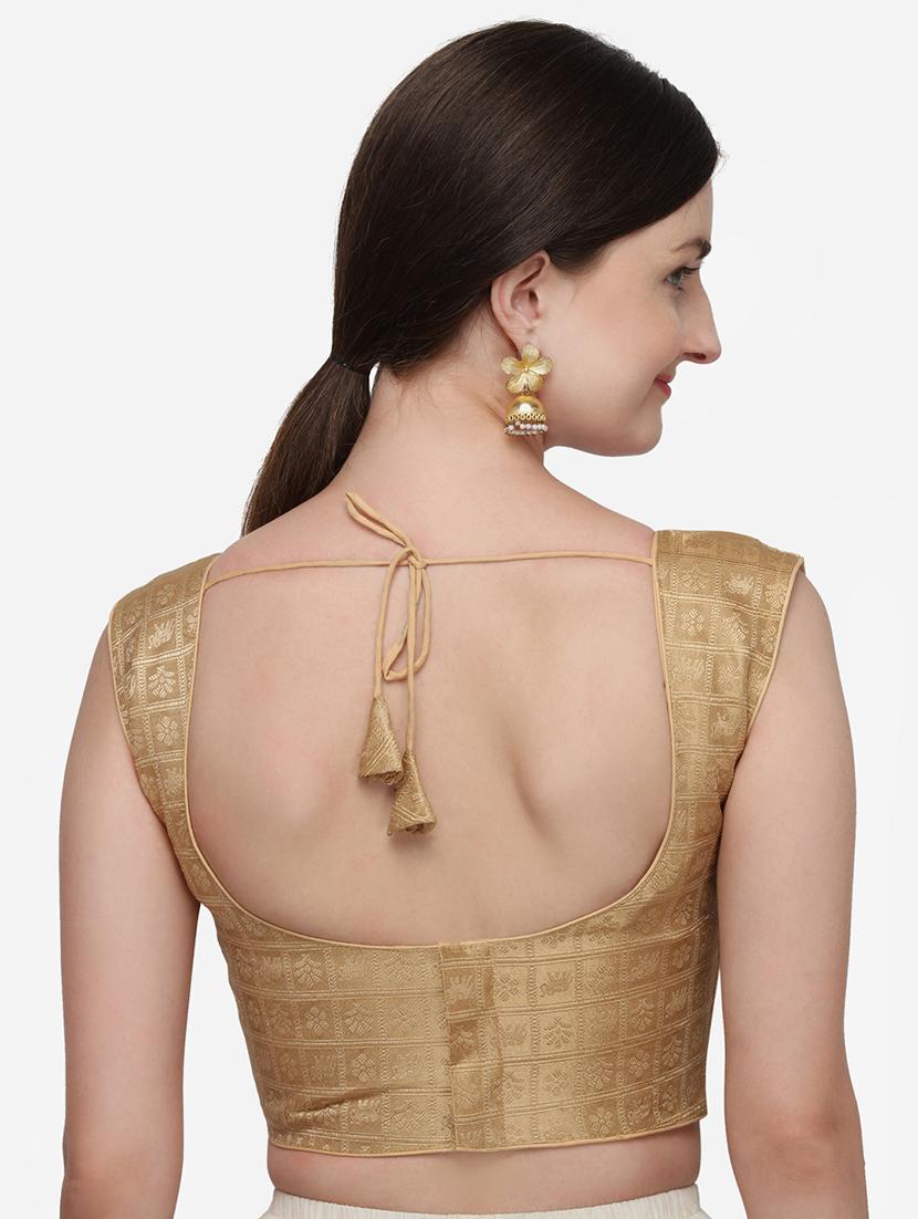 self design brocade blouse - 17651136 - Zoom Image - 3