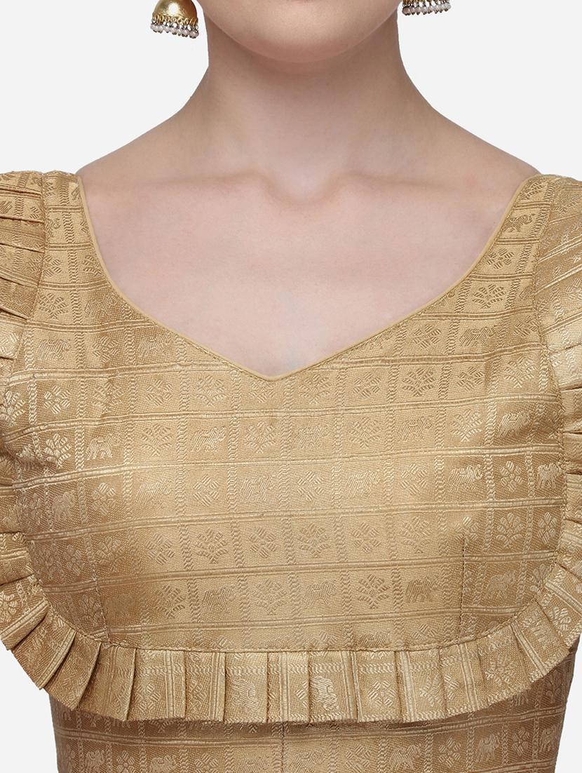 self design brocade blouse - 17651136 - Zoom Image - 4