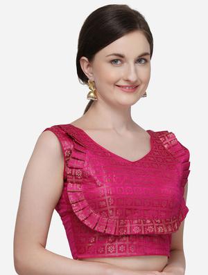 self design brocade blouse - 17651142 - Standard Image - 2