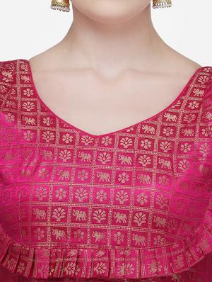 self design brocade blouse - 17651142 - Standard Image - 4