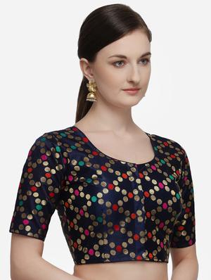 self design brocade blouse - 17651145 - Standard Image - 2