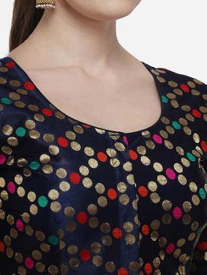 self design brocade blouse - 17651145 - Standard Image - 4