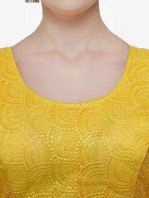 yellow net embroidered blouse - 17651157 - Standard Image - 4