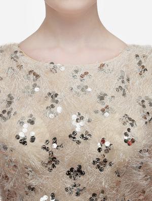 beige silk solid blouse - 17651158 - Standard Image - 4
