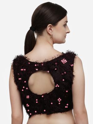 brown silk solid blouse - 17651159 - Standard Image - 3