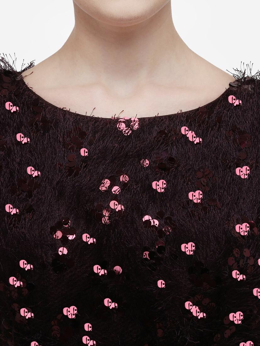 brown silk solid blouse - 17651159 - Zoom Image - 4