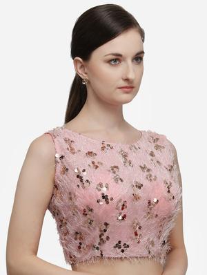 pink silk solid blouse - 17651161 - Standard Image - 2