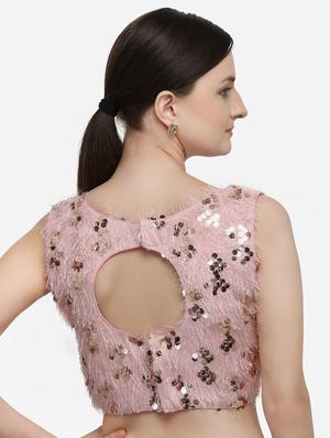 pink silk solid blouse - 17651161 - Standard Image - 3
