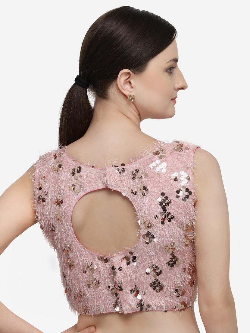 pink silk solid blouse - 17651161 - Zoom Image - 3