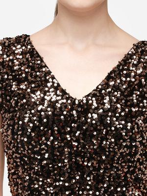 brown velvet solid blouse - 17651165 - Standard Image - 4