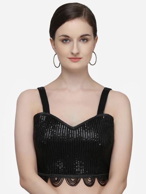 black silk embroidered blouse - 17651180 - Standard Image - 1