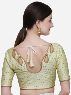 white raw silk printed blouse - 17651187 - Standard Image - 3