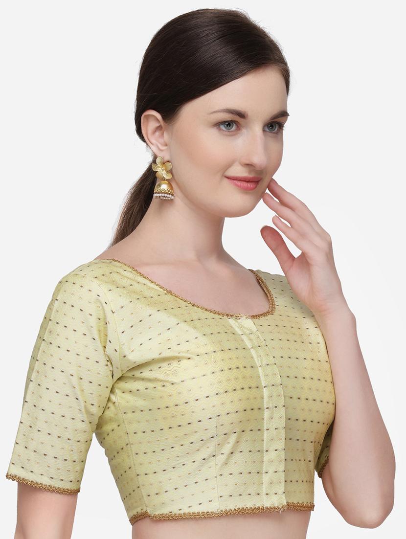 white raw silk printed blouse - 17651187 - Zoom Image - 2
