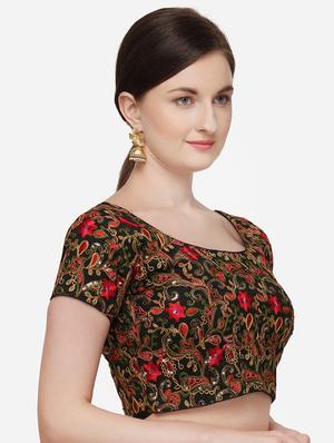 black silk embroidered blouse - 17651193 - Standard Image - 2