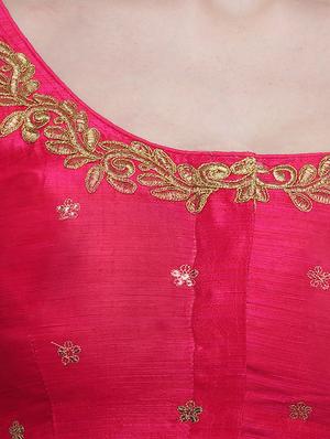 pink silk embroidered blouse - 17651202 - Standard Image - 4