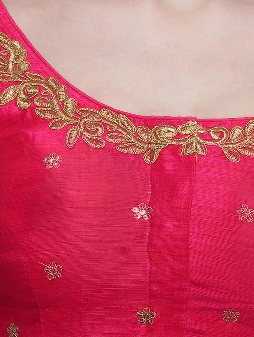 pink silk embroidered blouse - 17651202 - Zoom Image - 4