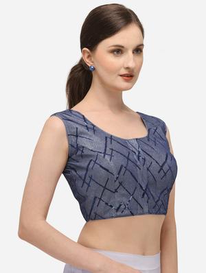 blue cotton embroidered blouse - 17651209 - Standard Image - 2