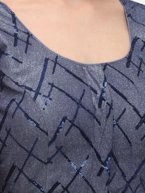 blue cotton embroidered blouse - 17651209 - Standard Image - 4