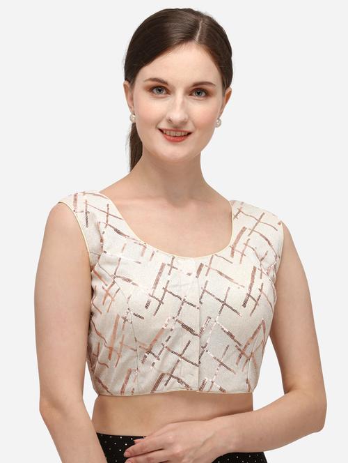 white cotton embroidered blouse - 17651210 - Standard Image - 1