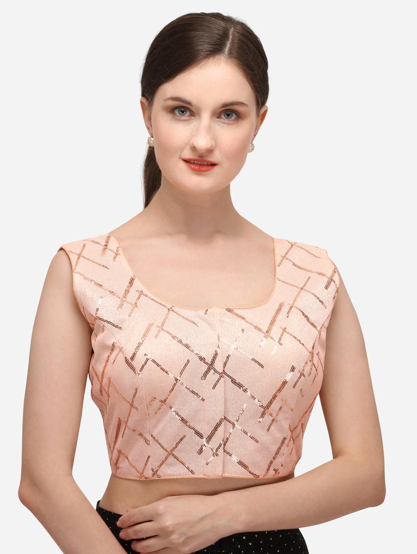 orange cotton embroidered blouse - 17651211 - Zoom Image - 1