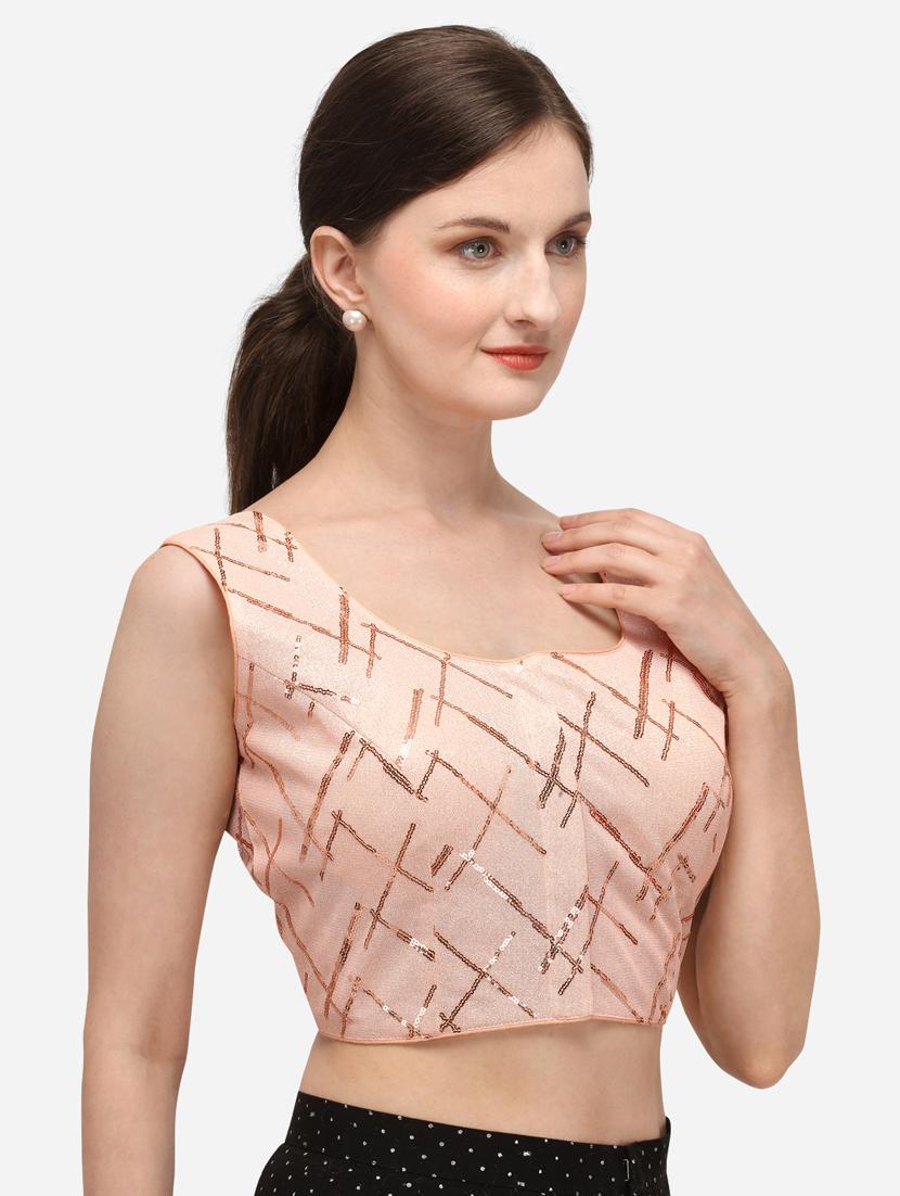orange cotton embroidered blouse - 17651211 - Zoom Image - 2