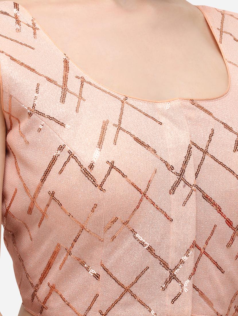 orange cotton embroidered blouse - 17651211 - Zoom Image - 4