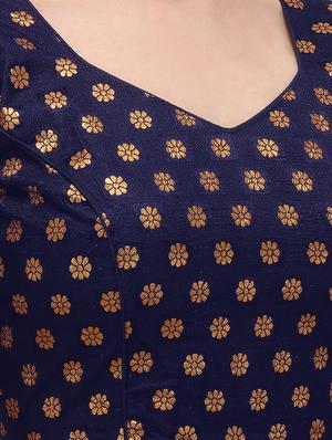 blue silk printed blouse - 17651218 - Standard Image - 4