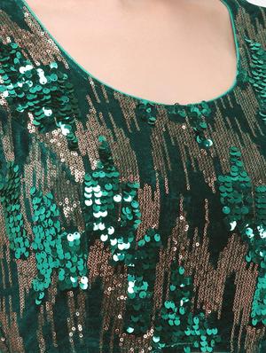 green velvet embroidered blouse - 17651237 - Standard Image - 4