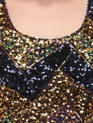 blue velvet embroidered blouse - 17651259 - Standard Image - 4