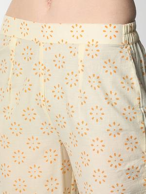 beige cotton kurta pant set - 17651414 - Standard Image - 6