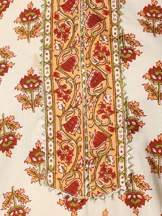 beige cotton kurta pant set - 17651414 - Zoom Image - 5