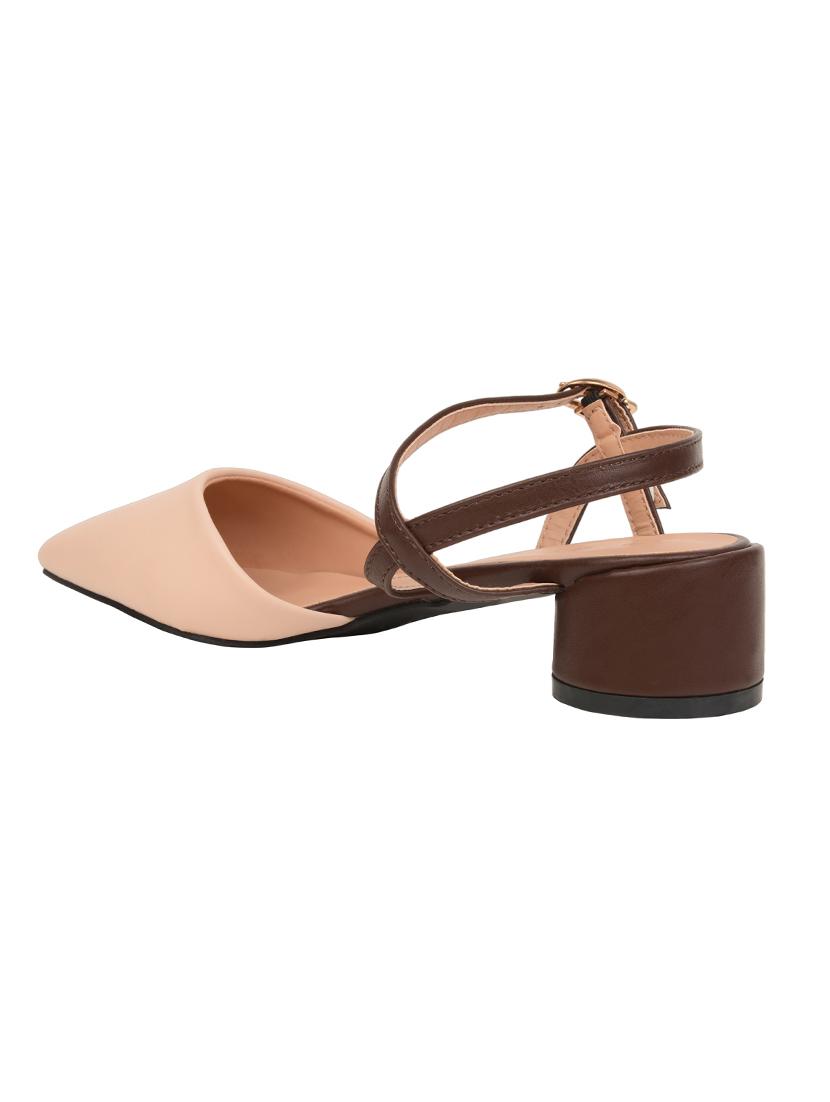 beige pu ankle strap sandals - 17651529 - Zoom Image - 3