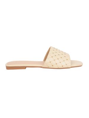 beige pu slip on casual shoes - 17651533 - Standard Image - 2