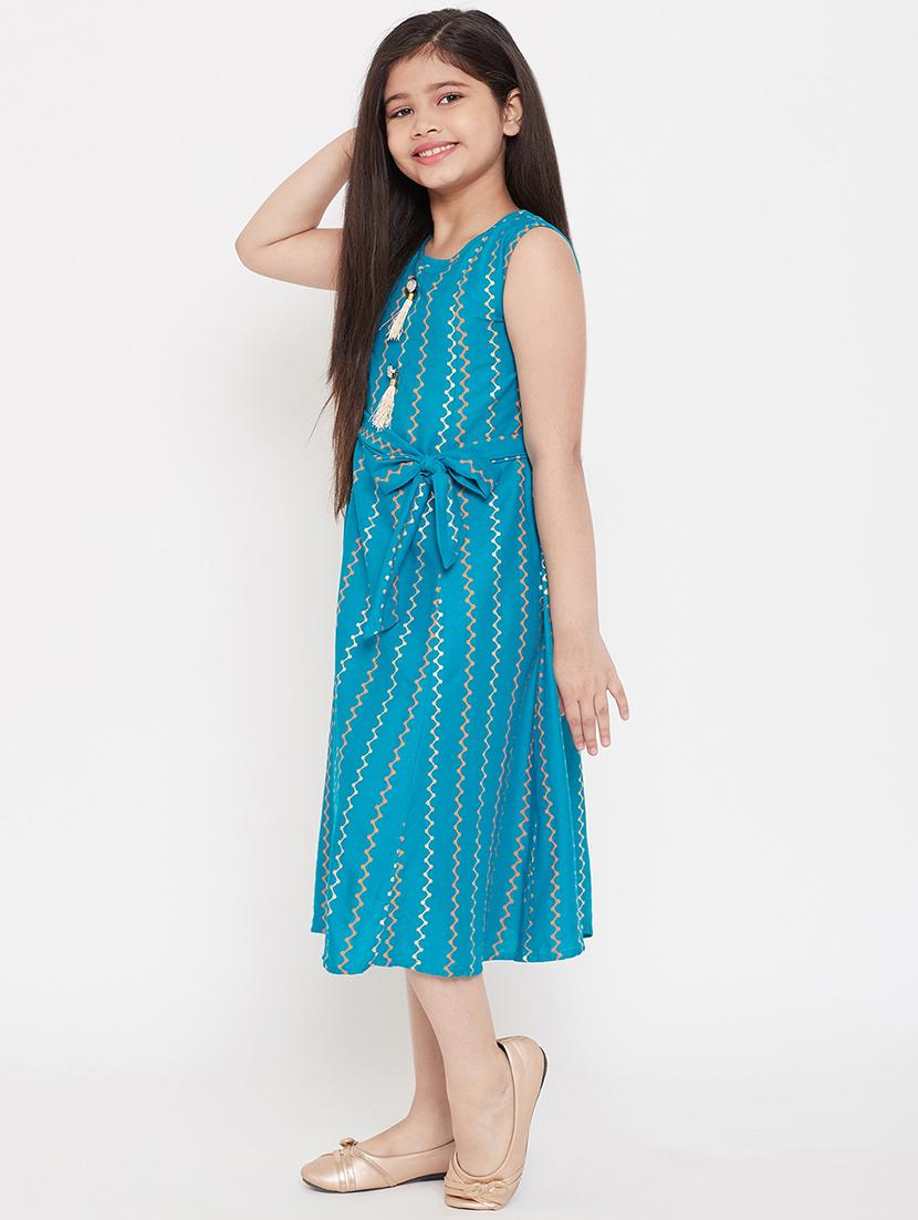 blue printed frock - 17651591 - Zoom Image - 2