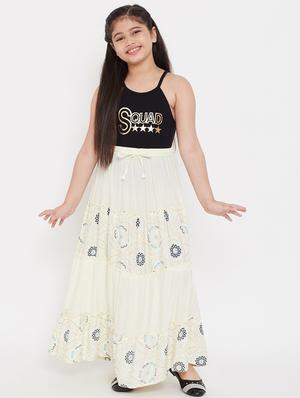 white rayon flared skirt - 17651612 - Standard Image - 4