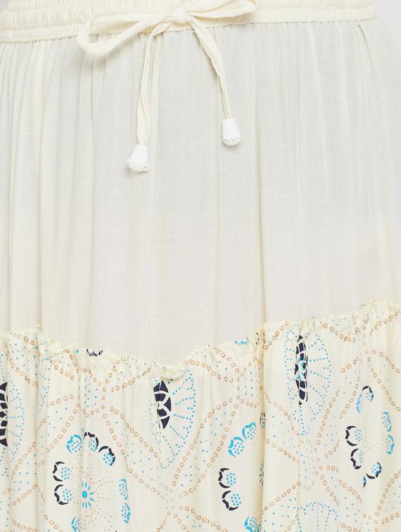 white rayon flared skirt - 17651612 - Zoom Image - 5