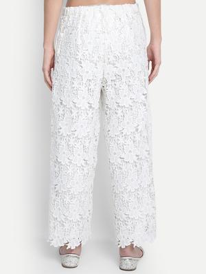 mid rise laced palazzo - 17651644 - Standard Image - 3