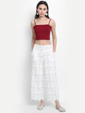 mid rise laced palazzo - 17651644 - Standard Image - 4