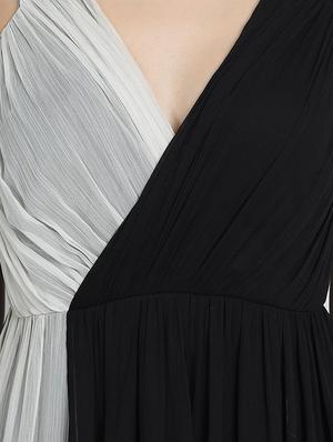 color block maxi gown dress - 17651649 - Standard Image - 4