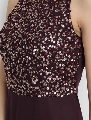 halter neck embellished dress - 17651654 - Standard Image - 5