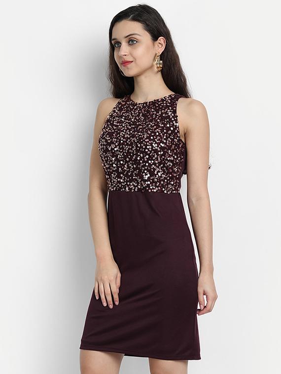 halter neck embellished dress - 17651654 - Zoom Image - 2