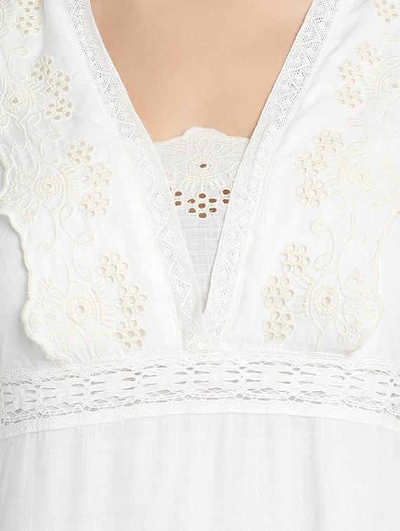 schiffli detail a-line dress - 17651657 - Zoom Image - 5