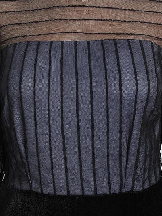 mock neck self design bodycon dress - 17651661 - Zoom Image - 5
